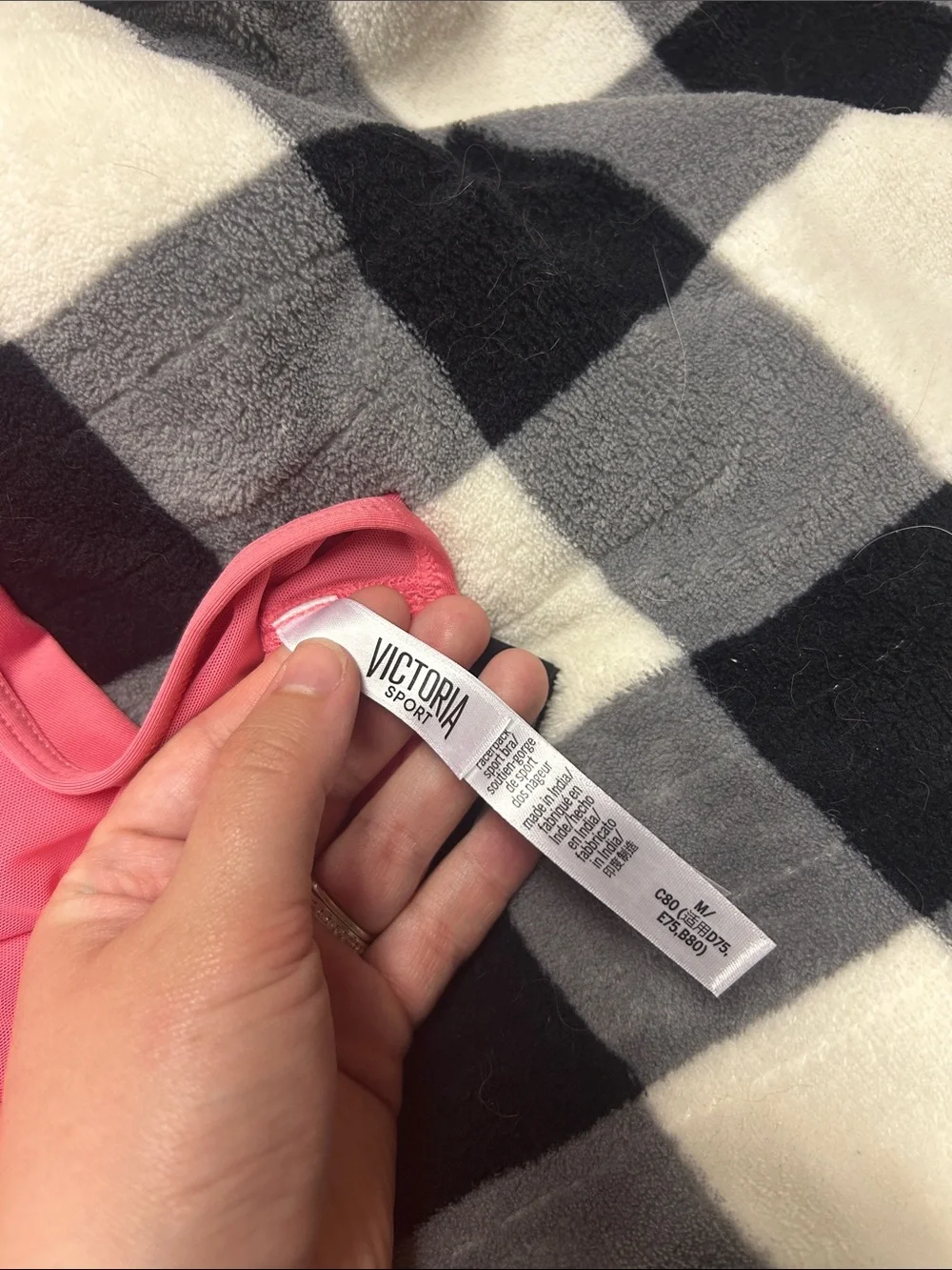Pink Racerback Sports Bra - Picture 2 of 3